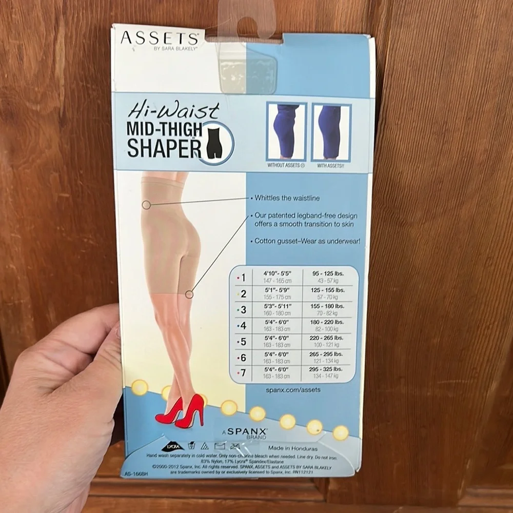 ASSETS a Spanx Company Hi Waist Mid Thigh Shaper Nude Color Size 2